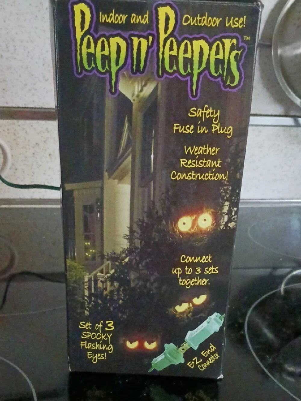 Peep N'Peepers Set Of 3 Halloween Spooky Flashing Eye String Lights 👻☠️👿